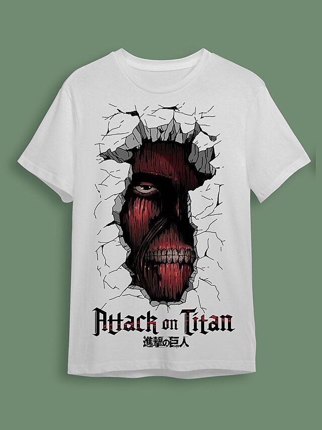  Inspired by Attack on Titan Titanite T-shirt Anime 100% Polyester Anime 3D Harajuku Graphic T-shirt For Men's / Women's / Couple's