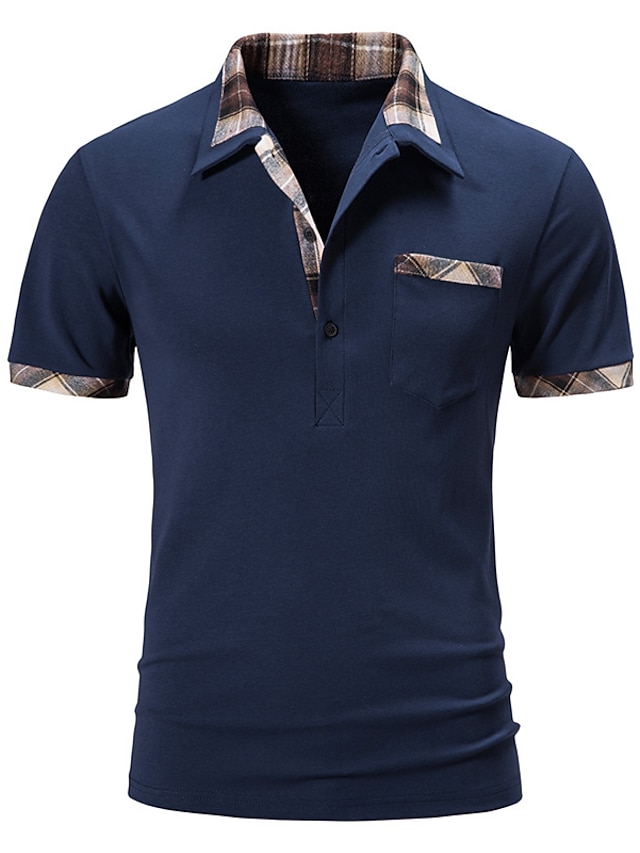 Men's Golf Shirt Polo Business Casual Classic Short Sleeve Streetwear ...