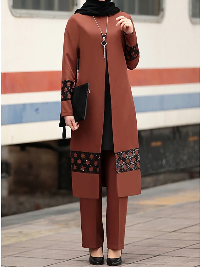  Damen arabisch Muslim Hosen Abaya Kaftan Kleid Für Cosplay Abaya Erwachsene Sterne oben Hosen Party, Festival