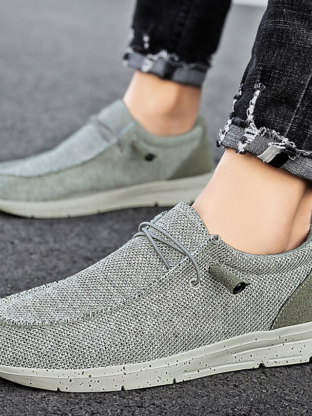  Men's Loafers & Slip-Ons Casual Daily Walking Shoes Mesh Gray Army Green Blue Spring Summer