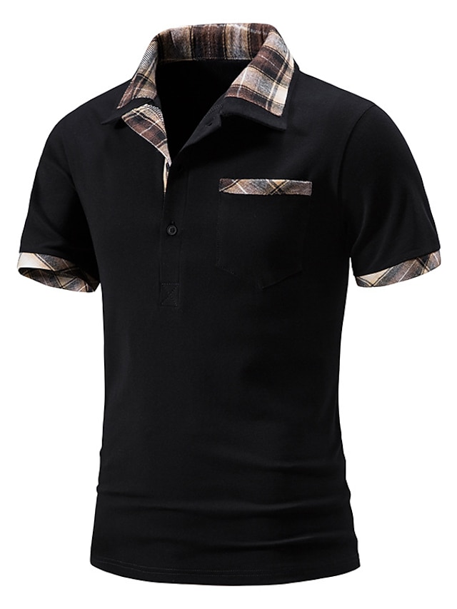 Men's Golf Shirt Polo Business Casual Classic Short Sleeve Streetwear