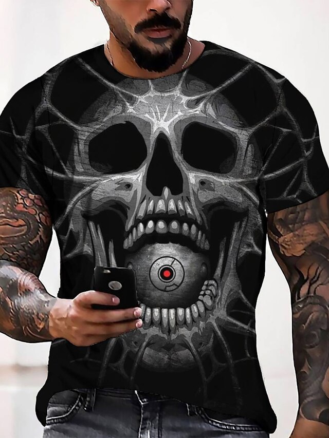 Mens Clothing Mens Tees & Tank Tops | Mens Tee T shirt Tee 3D Print Graphic Round Neck Casual Daily 3D Print Short Sleeve Tops F