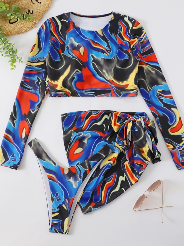 Womens Clothing Womens Swimwear | Womens Swimwear Bikini Three Piece Normal Swimsuit Slim Plain Multi Color Black Camisole Strap