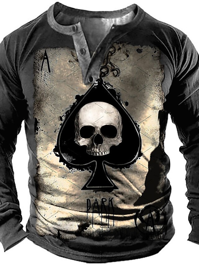 Mens Clothing Mens Hoodies & Sweatshirts | Mens Sweatshirt Pullover Graphic Skull Poker Sports & Outdoor Casual Daily 3D Print B