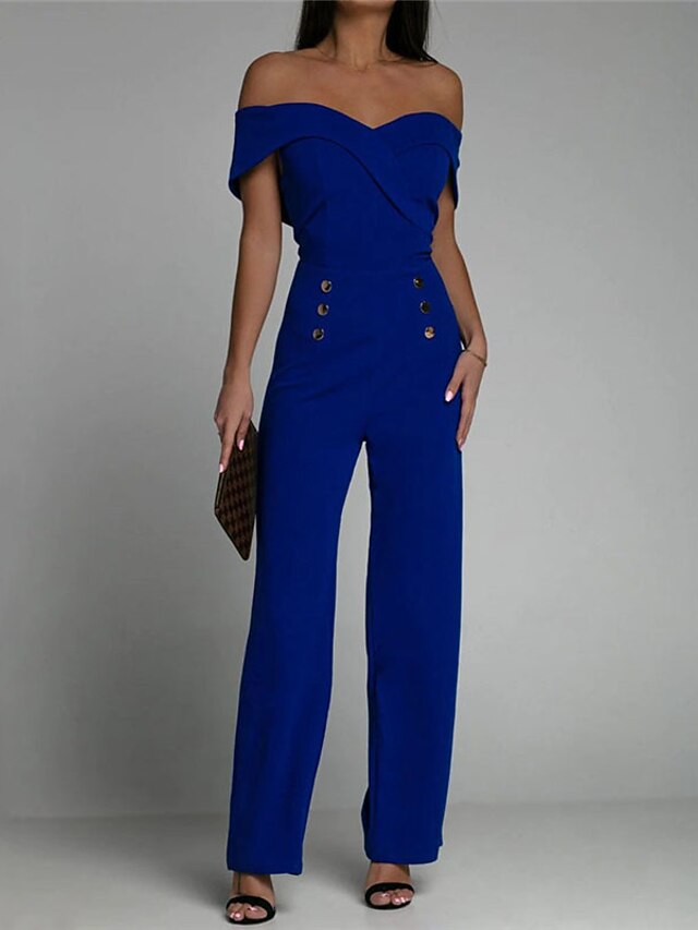 Women's Jumpsuit Backless Solid Color 