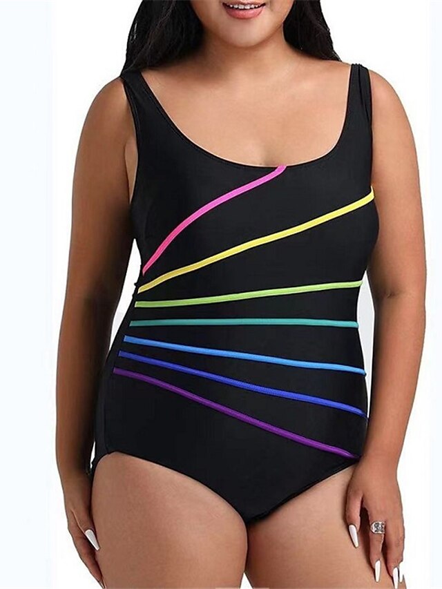 Womens Clothing Womens Swimwear | Womens Swimwear One Piece Monokini Bathing Suits Plus Size Swimsuit Open Back Printing for Big