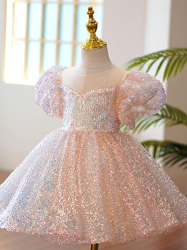 Kids Little Girls' Dress Sequin A Line Dress Special Occasion Birthday ...