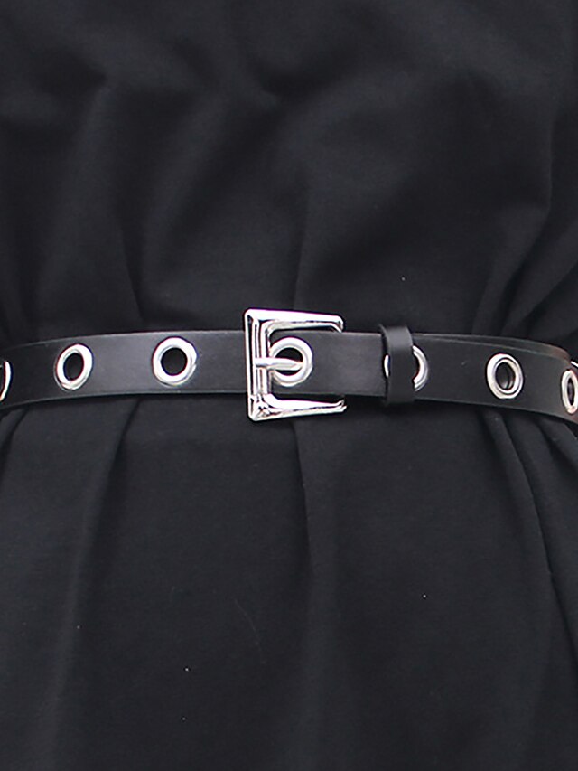 Womens Clothing Womens Accessories | Womens Waist Belt Daily Work Black Belt Pure Color - NC59140