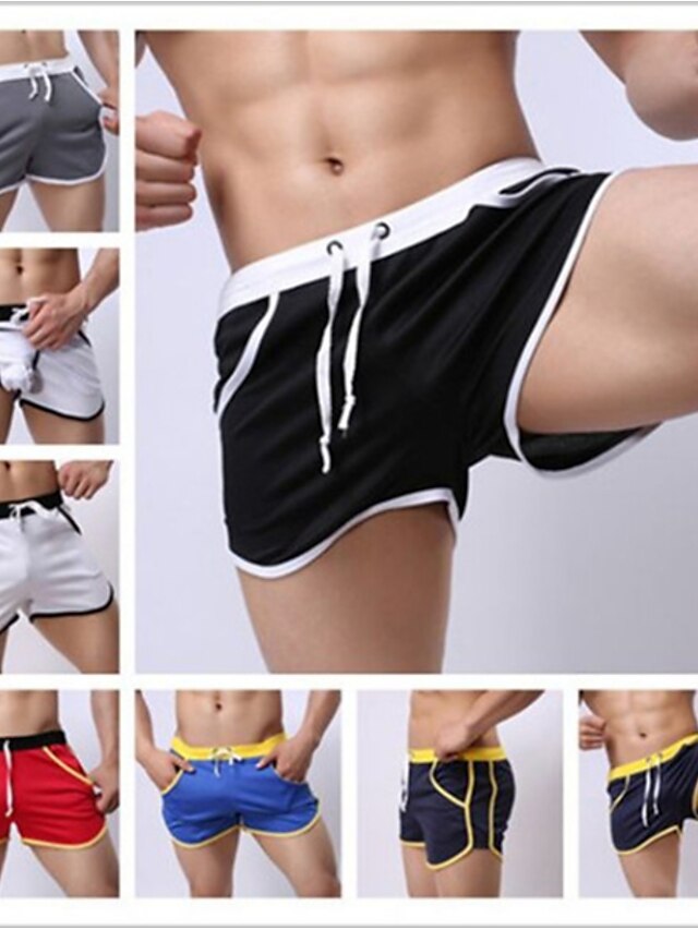 Mens Clothing Mens Bottoms | Mens Chic & Modern Casual / Sporty Shorts Short Pants Daily Gym Micro-elastic Patchwork Cow Mid Wai