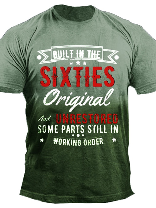  Miesten Kuvitettu Kirjain T-paita Lyhythihainen T-paita 3D-tulostus Tiukka pyöreä kaula-aukko Paita Muoti Klassinen Mukava ulko- Kausaliteetti Päivittäin Apila Kesä Vaatetus S M L XL 2XL 3XL 4XL