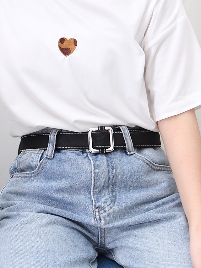 Womens Clothing Womens Accessories | Womens Waist Belt Daily Work Grey Dark Blue Belt Pure Color - IL97875