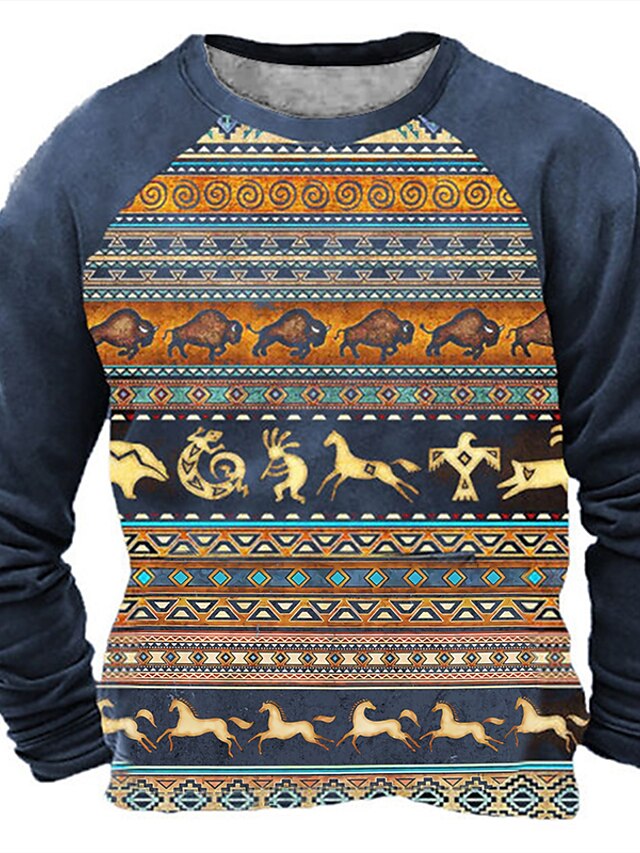 Mens Clothing Mens Hoodies & Sweatshirts | Mens Sweatshirt Pullover Animal Patterned Graphic Prints Print Sports & Outdoor Casua