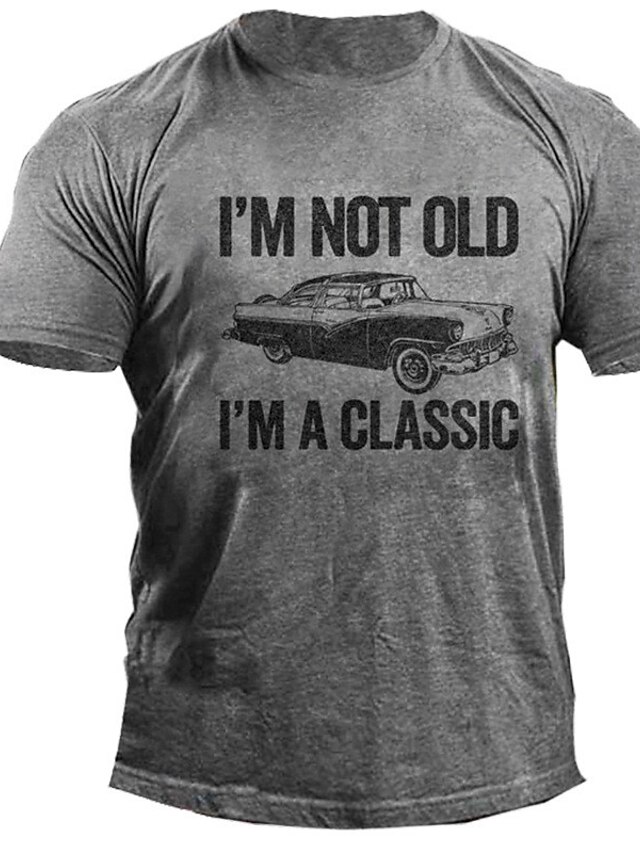 Mens Clothing Mens Tees & Tank Tops | Mens Unisex T shirt Tee 3D Print Graphic Prints Car Letter Crew Neck Street Daily Print Sh