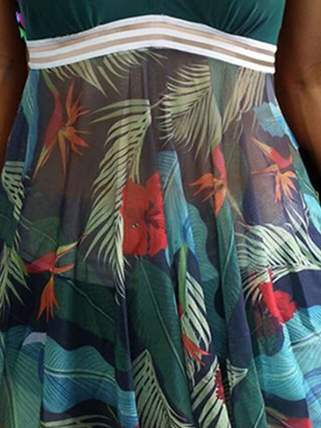 Women's Swimwear Tankini 2 Piece Swim Dress Plus Size Swimsuit 2 Piece