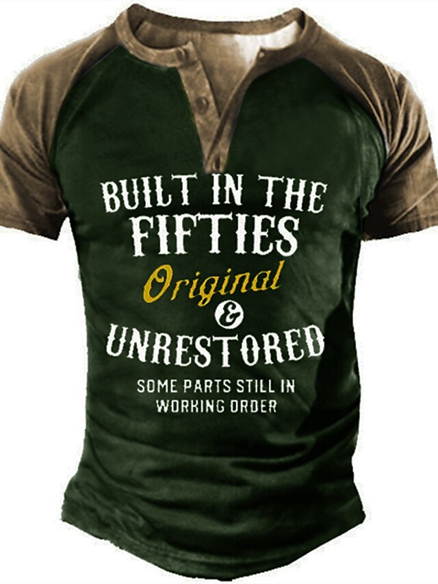 Birthday T-Shirt Mens Graphic Built In The Fifties Original Unrestored ...