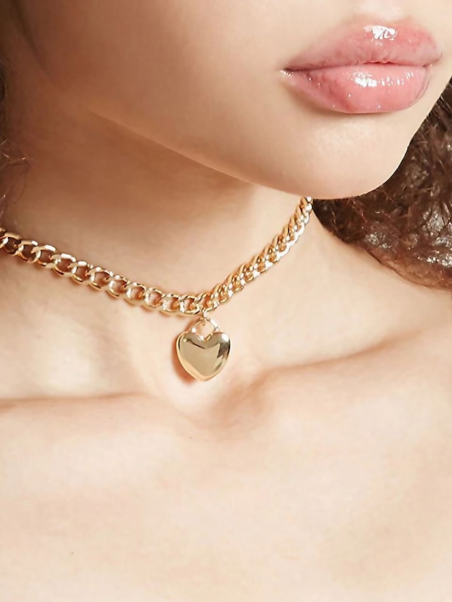  1個 ネックレス For 女性用 日常 合金 ハート