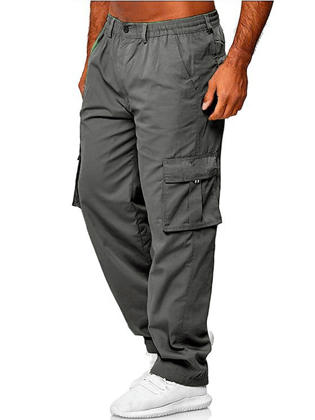 Men's Ripstop Cargo Pants Relaxed Fit Tactical Pants Straight Outdoor ...
