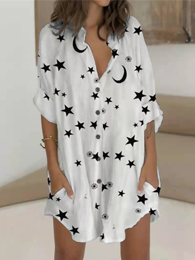 Womens Clothing Womens Sleep & Lounge | Womens Loungewear Nightgown Butterfly Graphic Prints Fashion Comfort Home Street Polyest