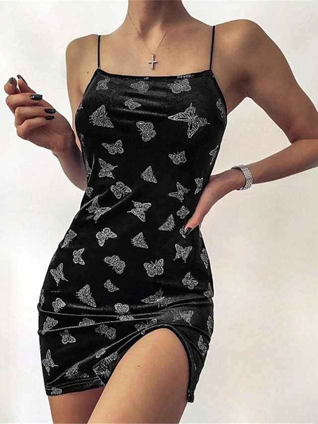 Womens Clothing Womens Sleep & Lounge | Womens Loungewear Nightgown Butterfly Animal Hot Comfort Home Street Polyester Straps Sl