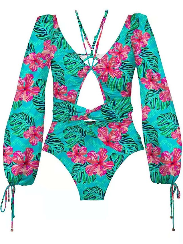 Womens Clothing Womens Swimwear | Womens Swimwear One Piece Monokini Rash Guard Bathing Suits Normal Swimsuit Open Back Cut Out 