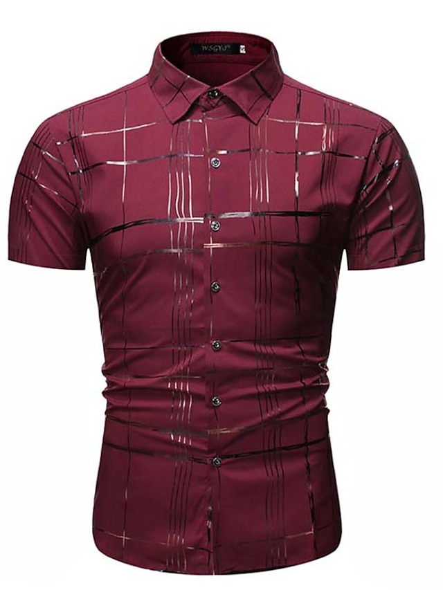 Mens Clothing Mens Shirts | Mens Shirt Print Holiday Turndown Casual Daily Button-Down Print Short Sleeve Tops Business Casual F