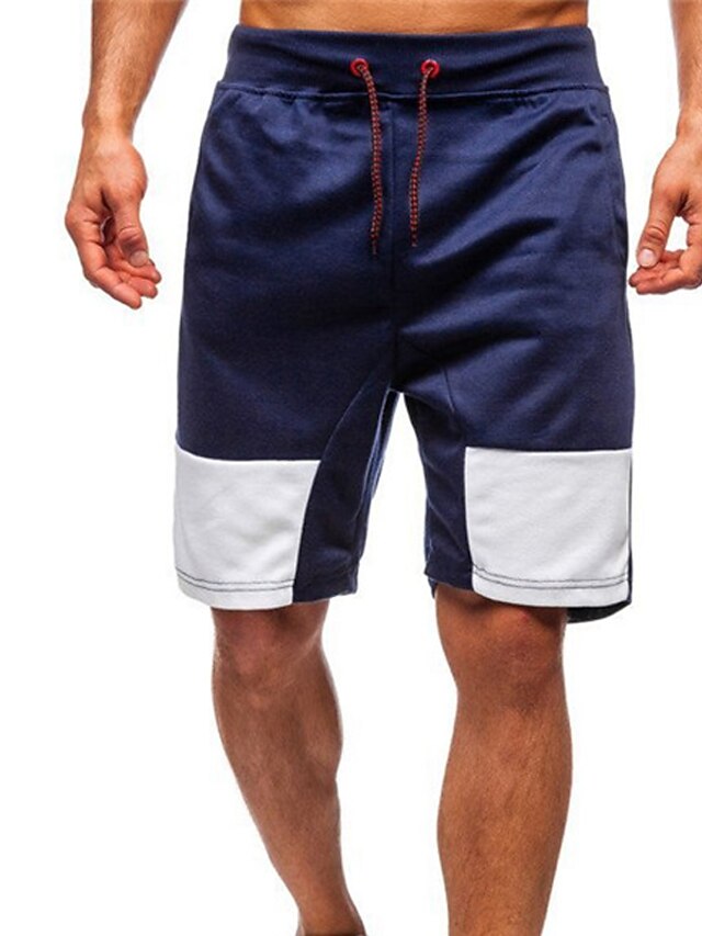 Mens Clothing Mens Bottoms | Mens Classic Style Fashion Active Shorts Pocket Patchwork Elastic Drawstring Design Short Pants Spo