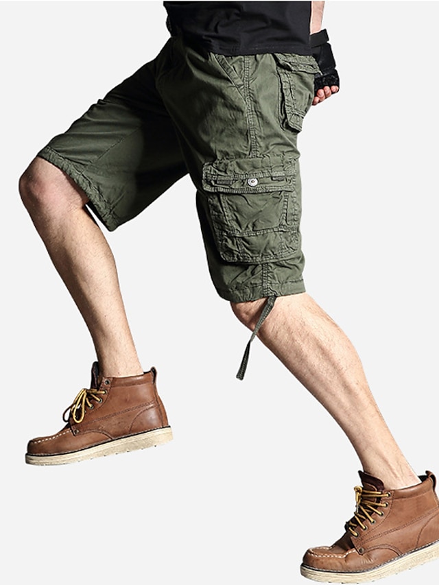 Mens Clothing Mens Bottoms | Mens Classic Style Fashion Shorts Cargo Shorts Multiple Pockets Knee Length Pants Casual Daily Soli