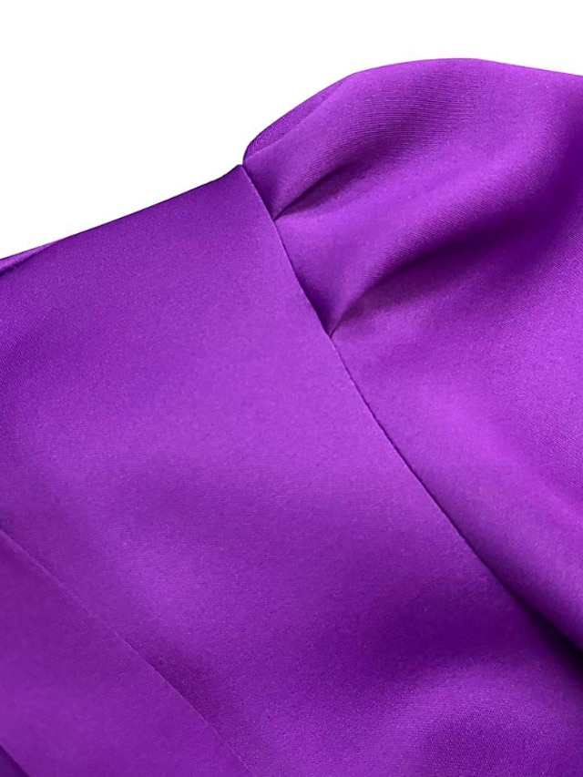  Women's Party Dress Long Dress Maxi Dress Purple Yellow Red Short Sleeve Pure Color Bow Spring Summer High Neck Party Christmas 2022 S M L XL XXL 3XL