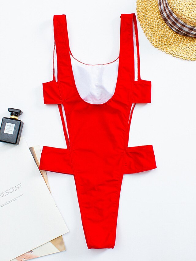 Womens Clothing Womens Swimwear | Womens Swimwear One Piece Monokini Bathing Suits Normal Swimsuit Tummy Control Open Back High 