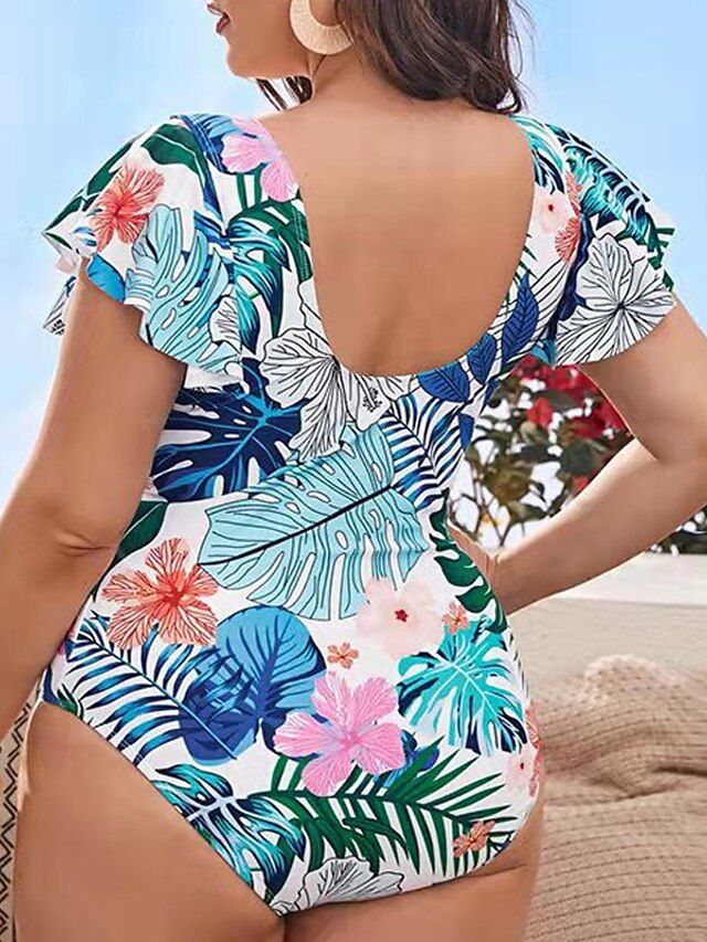 Womens Clothing Womens Swimwear | Womens Swimwear One Piece Monokini Bathing Suits Plus Size Swimsuit Tummy Control Open Back Pr