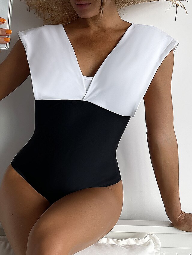 Womens Clothing Womens Swimwear | Womens Swimwear One Piece Monokini Bathing Suits Normal Swimsuit Water Sports Tummy Control Op