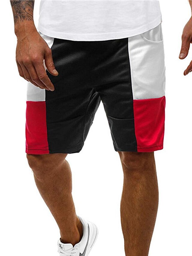 Mens Clothing Mens Bottoms | Mens Classic Style Fashion Active Shorts Pocket Patchwork Elastic Drawstring Design Short Pants Spo