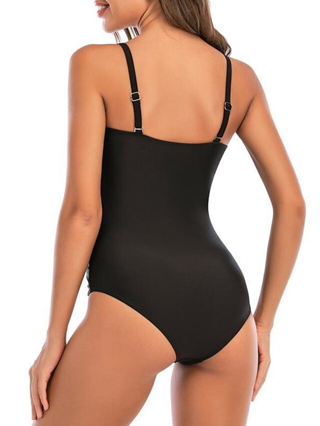 Womens Clothing Womens Swimwear | Womens Swimwear One Piece Monokini Bathing Suits Plus Size Swimsuit Tummy Control Open Back Pr