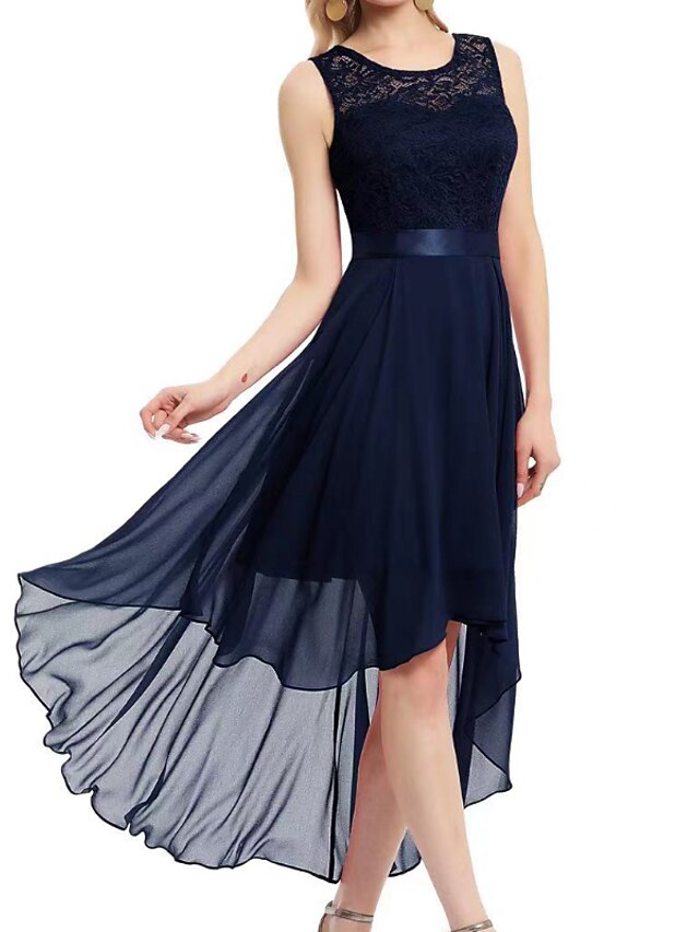 Womens Clothing Womens Dresses | Womens Party Dress Maxi long Dress Black Khaki Royal Blue Dark Blue Red Sleeveless Pure Color L