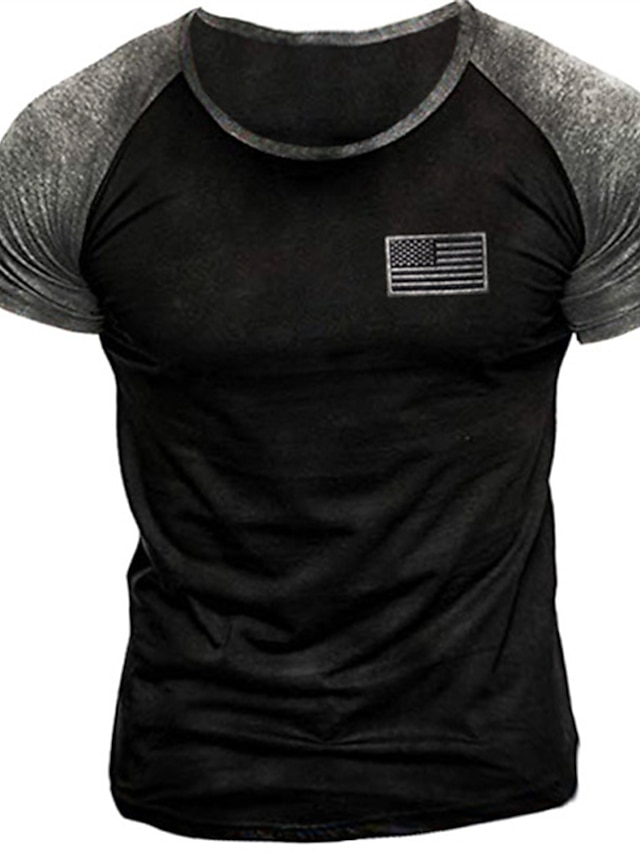 Mens Clothing Mens Tees & Tank Tops | Mens T shirt Tee 3D Print Graphic Letter Crew Neck Casual Daily Print Short Sleeve Tops Fa