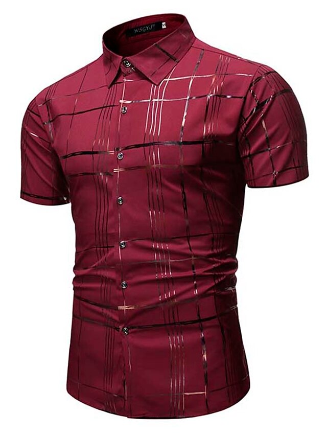 Mens Clothing Mens Shirts | Mens Shirt Print Holiday Turndown Casual Daily Button-Down Print Short Sleeve Tops Business Casual F