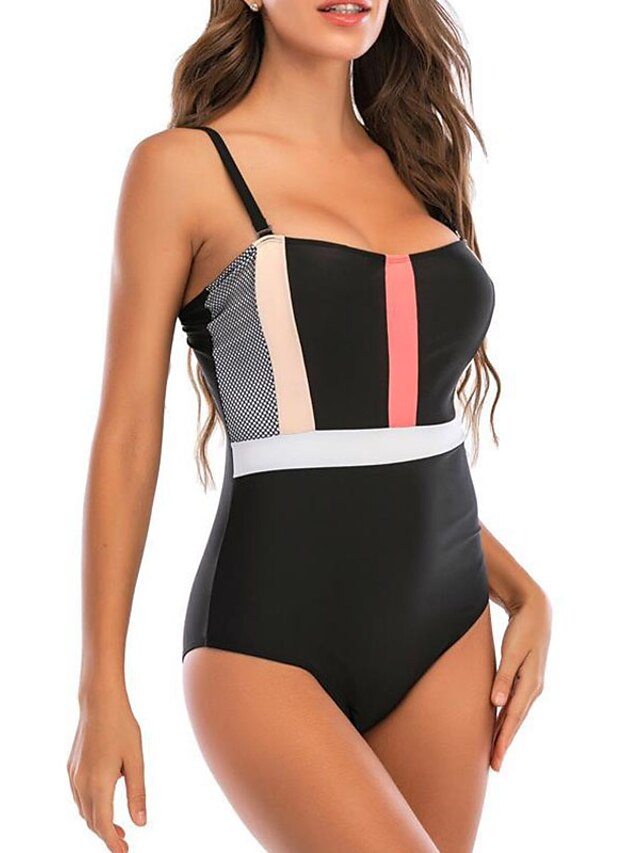 Womens Clothing Womens Swimwear | Womens Swimwear One Piece Monokini Bathing Suits Plus Size Swimsuit Tummy Control Open Back Pr