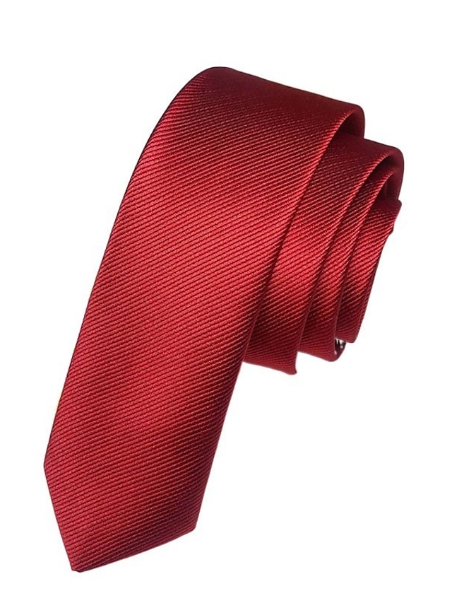  Men's Work Wedding Gentleman Necktie - Solid Colored Men's Classic Tie Jacquard Woven cravatta business