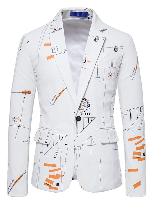  Мужской повседневный пиджак для вечеринок обычного кроя, черный, белый, 2024