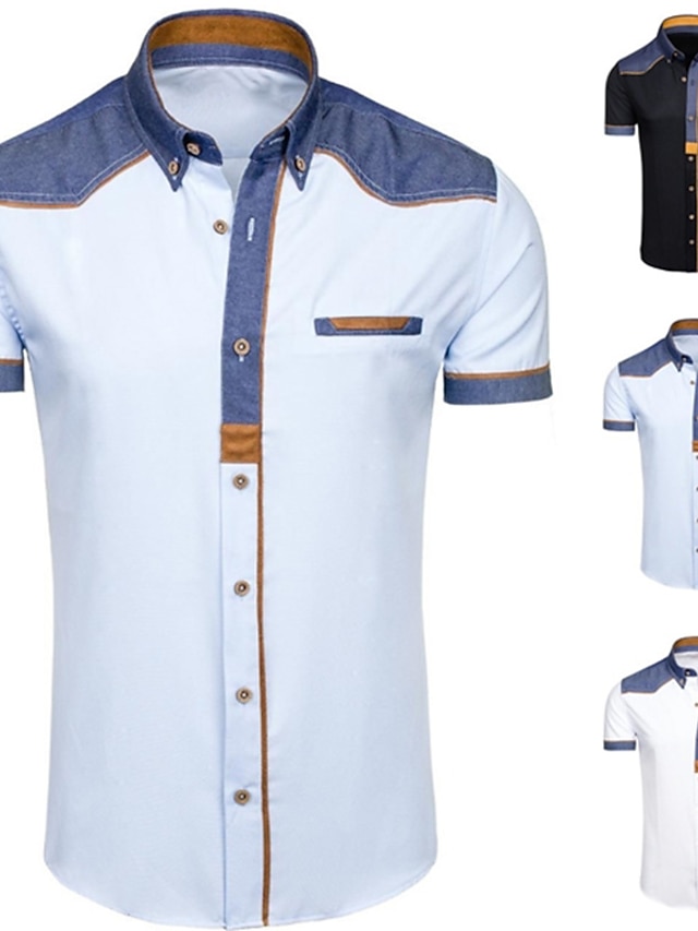 Générique Chemises Pour Hommes Casual Manche Courte Chemises