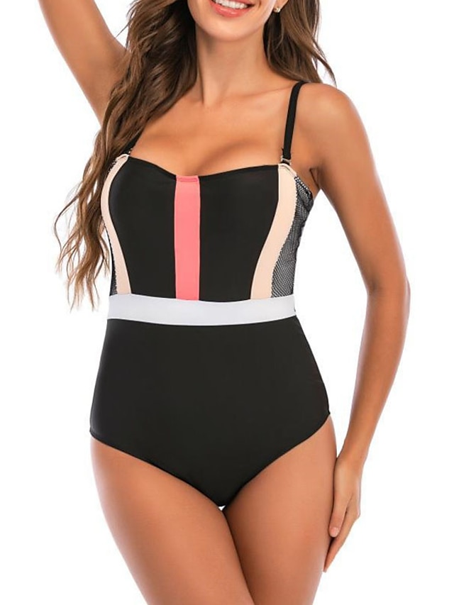 Womens Clothing Womens Swimwear | Womens Swimwear One Piece Monokini Bathing Suits Plus Size Swimsuit Tummy Control Open Back Pr