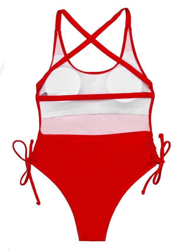 Womens Clothing Womens Swimwear | Womens Swimwear One Piece Monokini Bathing Suits Normal Swimsuit Open Back High Waisted Pure C