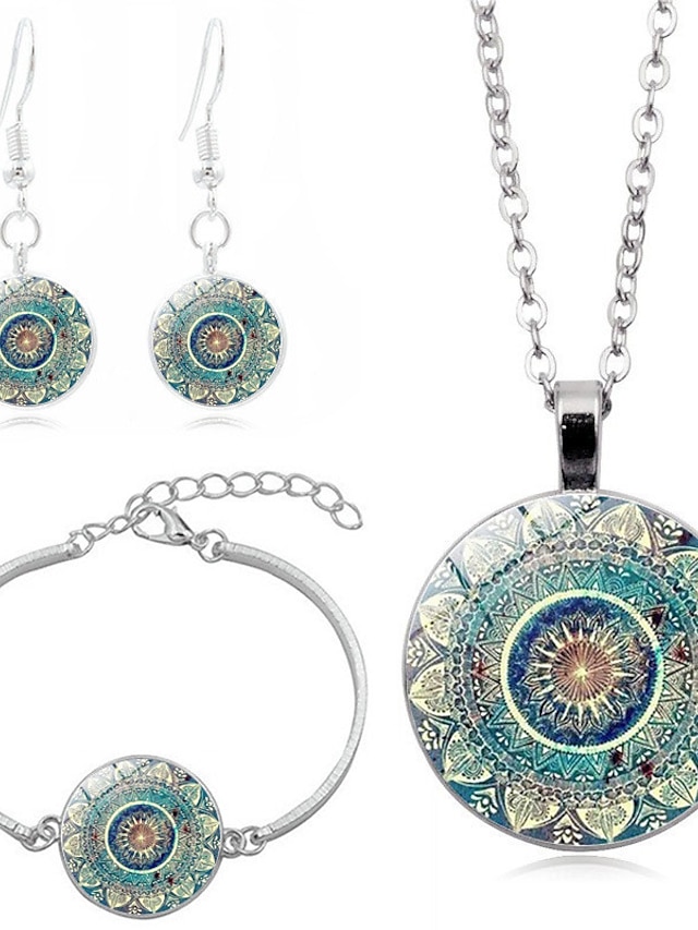  Women's necklace Vintage Outdoor Flower Jewelry Sets