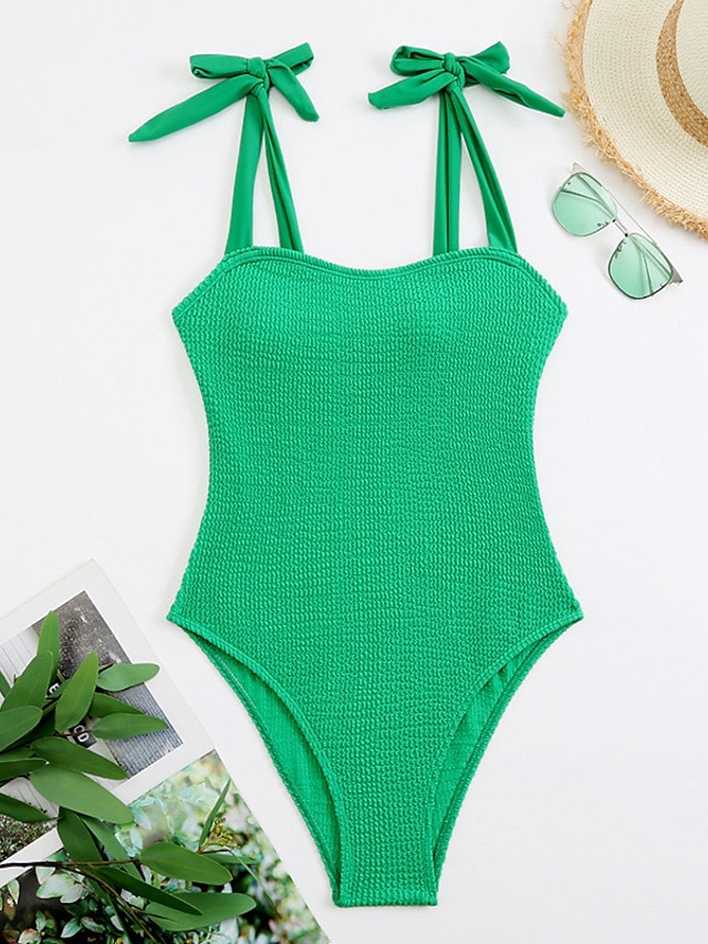 Womens Clothing Womens Swimwear | Womens Swimwear One Piece Monokini Bathing Suits Normal Swimsuit Open Back High Waisted Pure C