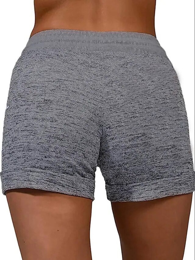 Womens Clothing Womens Bottoms | Womens Casual / Sporty Athleisure Shorts Drawstring Print Short Pants Casual Weekend Micro-elas