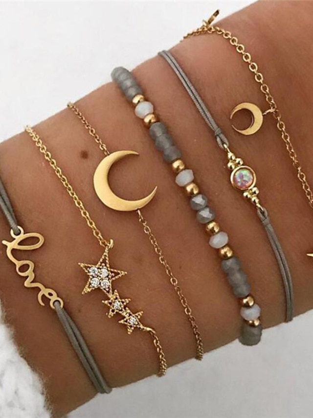 Womens Clothing Womens Accessories | Womens Bracelets Chic & Modern Street Moon Bracelets & Bangles - PM81843