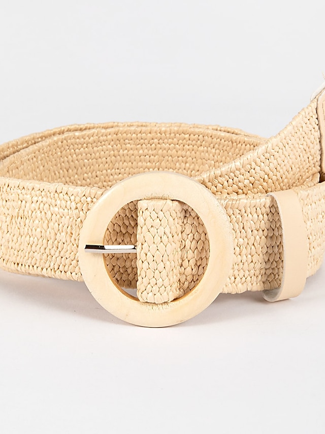 Womens Clothing Womens Accessories | Womens Wide Belt Outdoor Festival Khaki Belt Pure Color - TP97582