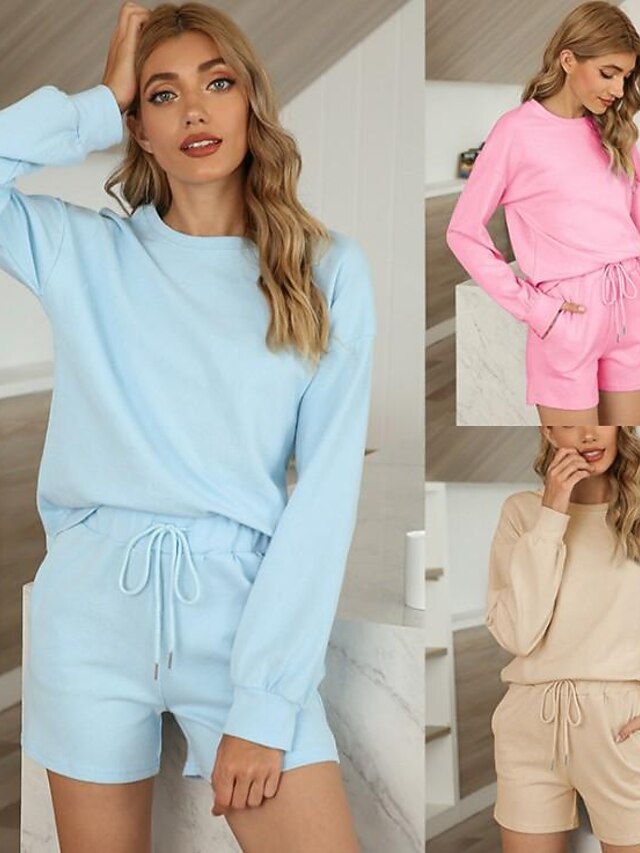 Amazon primavera/verano 2021 europeo y americano nuevos pijamas cómodos  para mujer traje de dos piezas ropa de descanso de algodón con bolsillos  9137616 2022 – $35.09