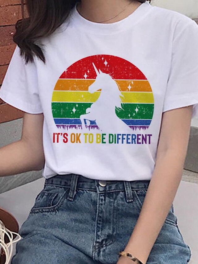 Womens Clothing Womens Tops | LGBT Lesbia Rainbow Gay Couple Dress Gay T-Shirt Respect Transgender Princess Short-Sleeved T-Shir