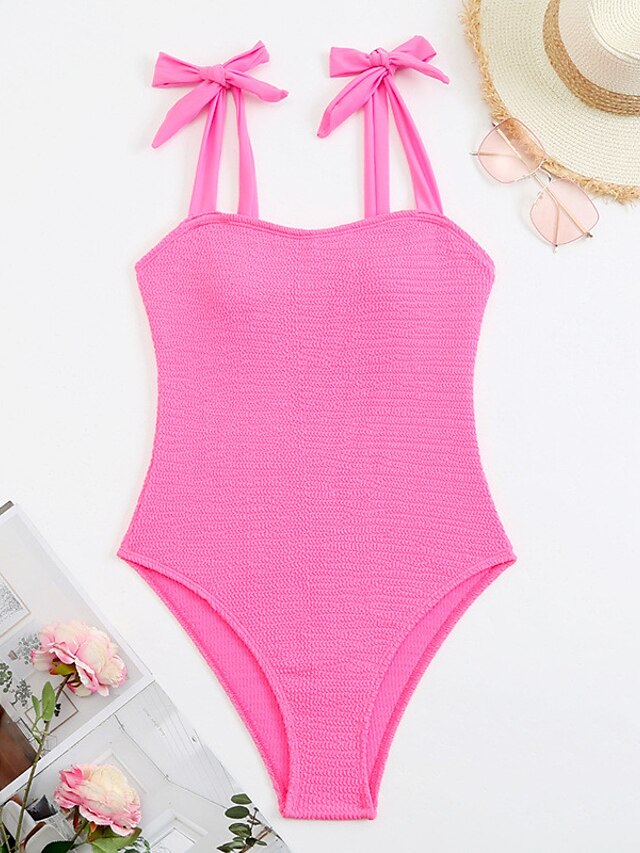 Womens Clothing Womens Swimwear | Womens Swimwear One Piece Monokini Bathing Suits Normal Swimsuit Open Back High Waisted Pure C